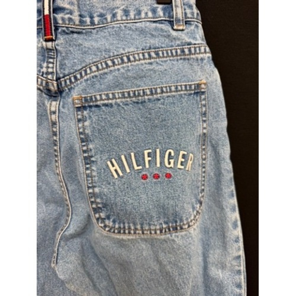 Tommy Hilfiger Vintage 90s Light Wash Wide Leg High Waisted Jeans Size 6 - Picture 5 of 8